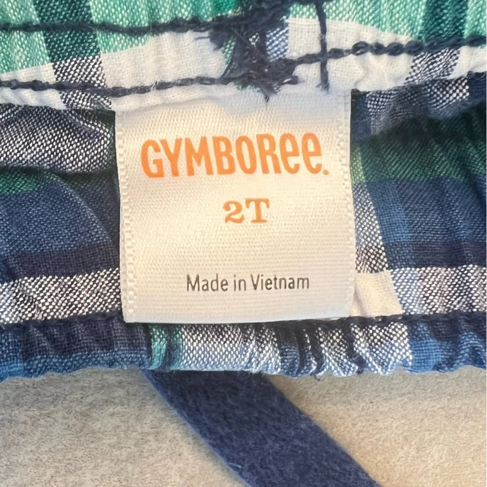 GYMBOREE Plaid Blue‎ and Green Toddler Kids Shorts 2T